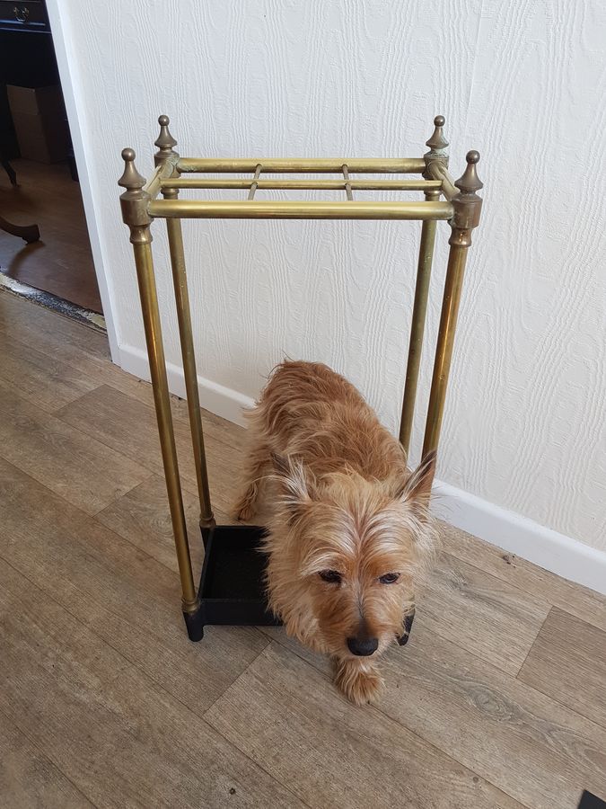 Antique Small Antique Brass Stick Stand 