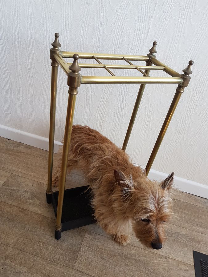 Antique Small Antique Brass Stick Stand 