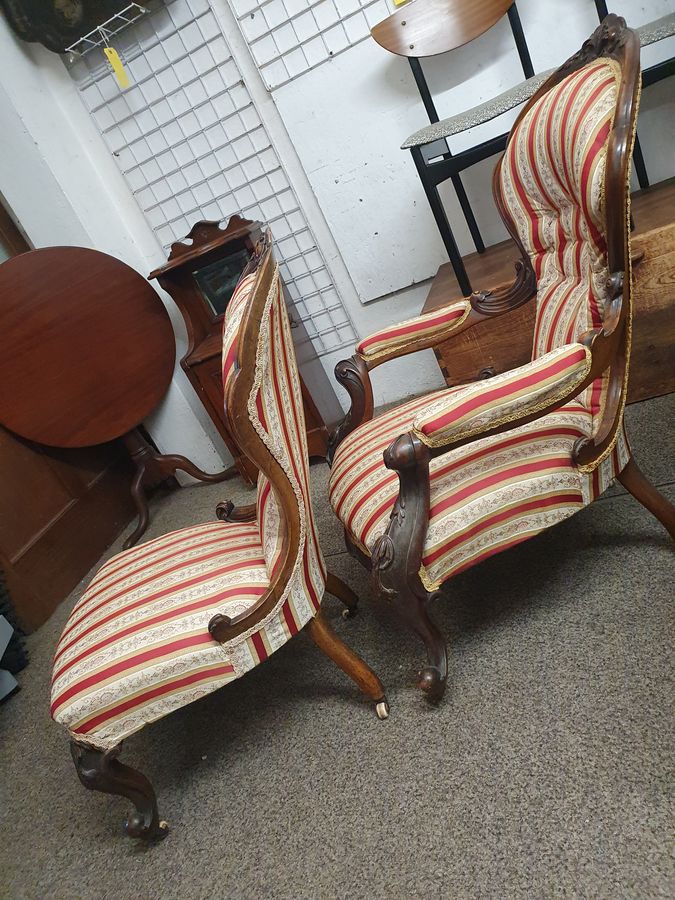 Antique Antique Pair of Victorian Chairs 