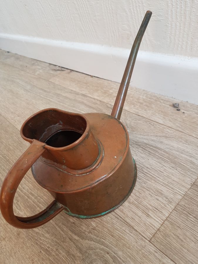 Antique Small Antique Copper Watering Can For Indoor Plants