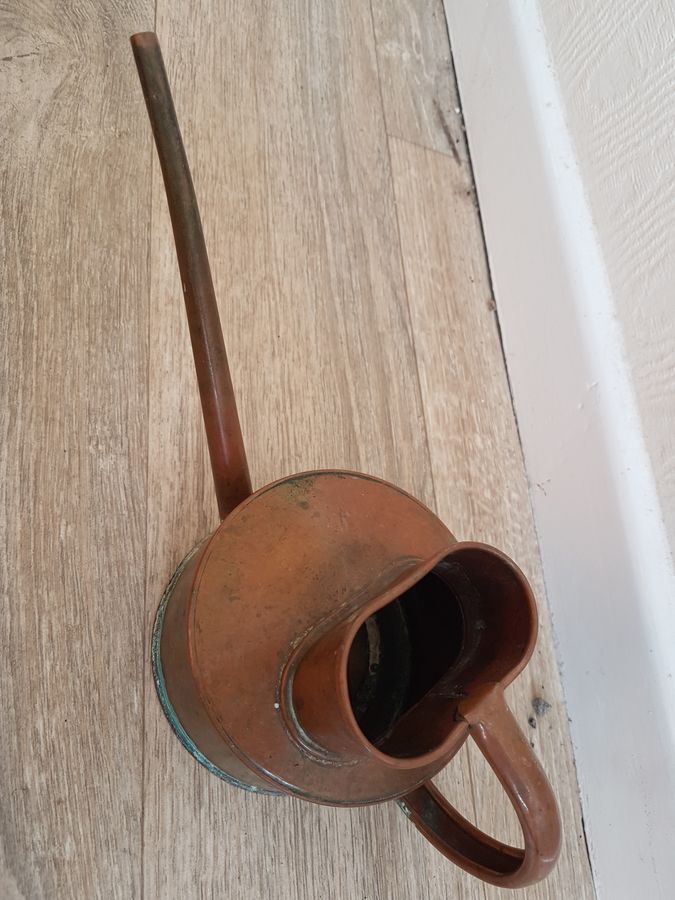 Antique Small Antique Copper Watering Can For Indoor Plants