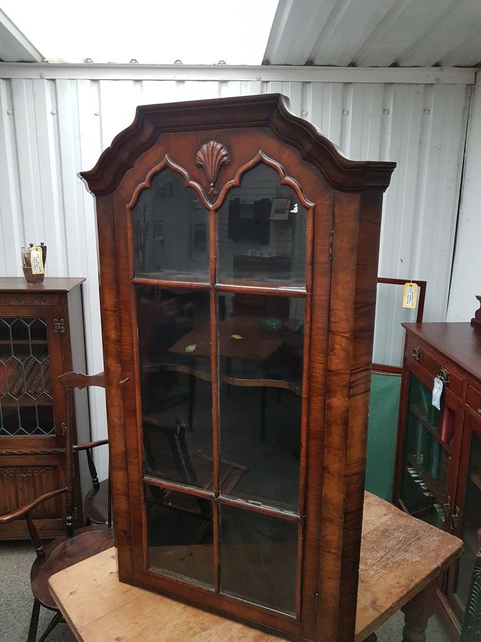 Antique Good Antique Wall Hanging Corner Display Cabinet 