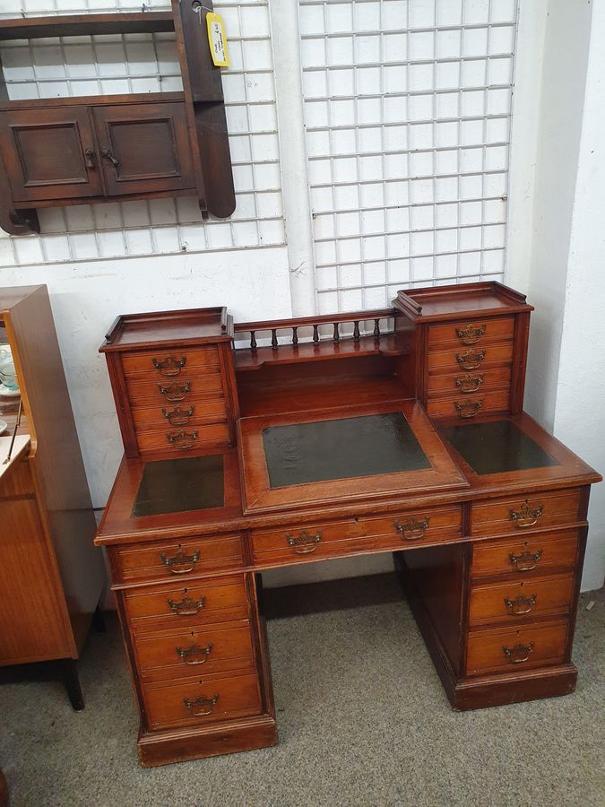 Antique Antique Victorian Dickins Office Writing Table Desk