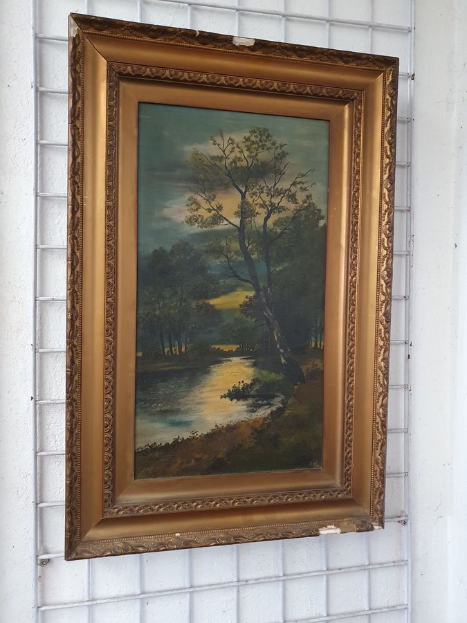 Antique Pair of Antique Paintings 