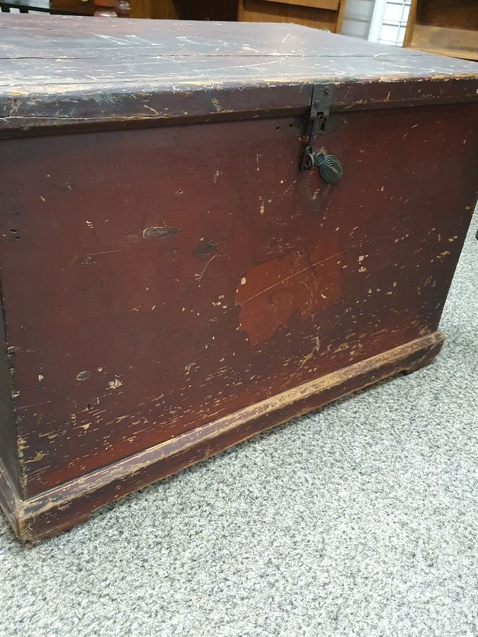 Antique Small Antique Pine Log Box Chest