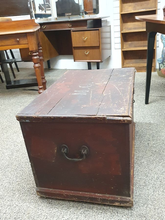 Antique Small Antique Pine Log Box Chest