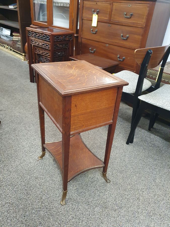 Antique Good Small Antique Sewing Box Work Table 