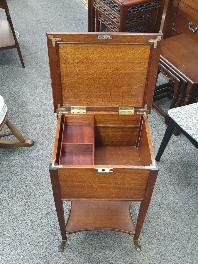 Antique Good Small Antique Sewing Box Work Table 