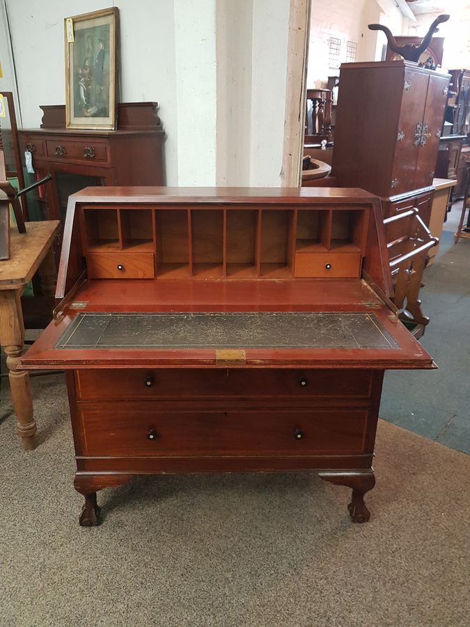 Antique Good Edwardian Writing Bureau Office Desk