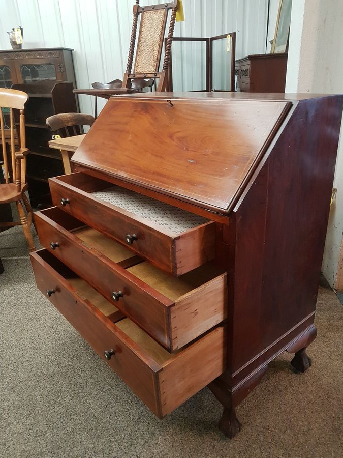 Antique Good Edwardian Writing Bureau Office Desk