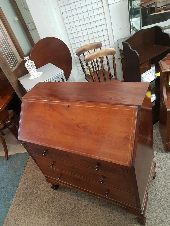 Antique Good Edwardian Writing Bureau Office Desk