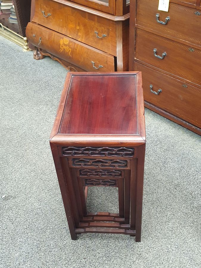 Antique Good Antique Chinese Oriental Nest of 4 Tables