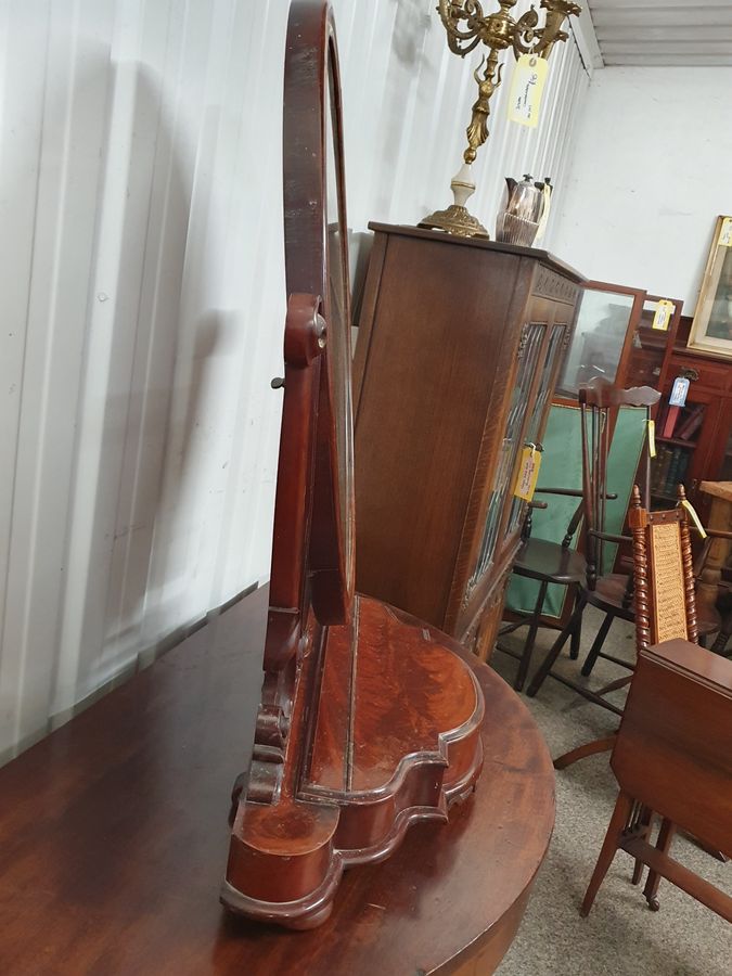 Antique Large Antique 19thC Victorian Dressing Table Swing Mirror