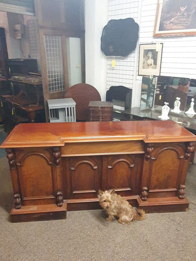 Antique Good Large Antique Victorian Four Door Sideboard 