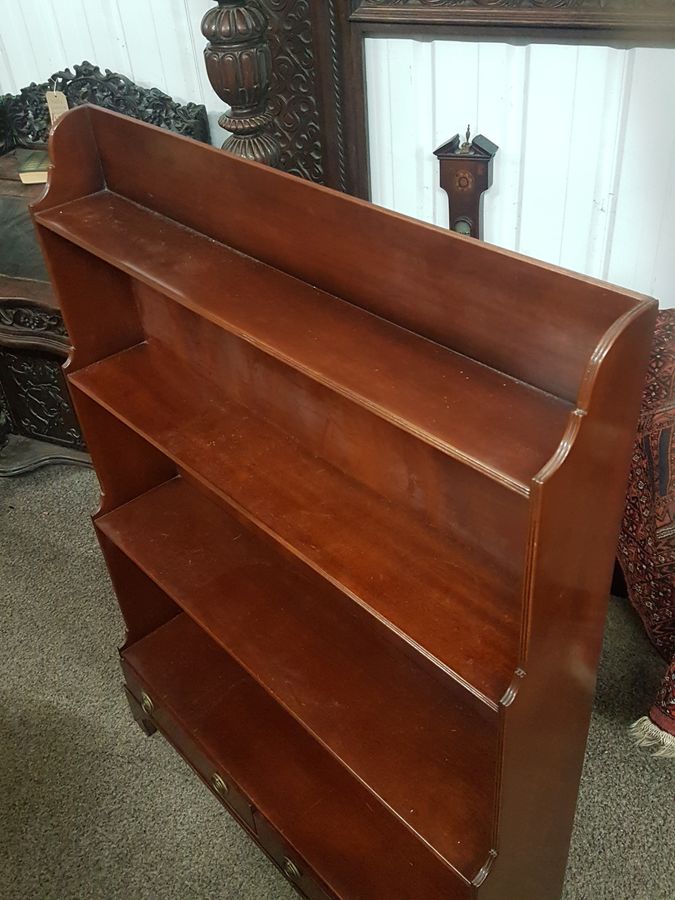 Antique Good Antique Style Georgian Waterfall Bookcase 