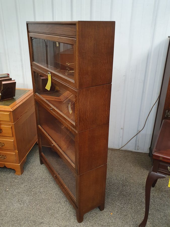 Antique Good Antique 1930's Stacking Oak Sectional Bookcase Cabinet 