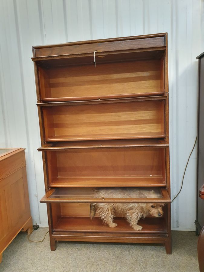 Antique Good Antique 1930's Stacking Oak Sectional Bookcase Cabinet 