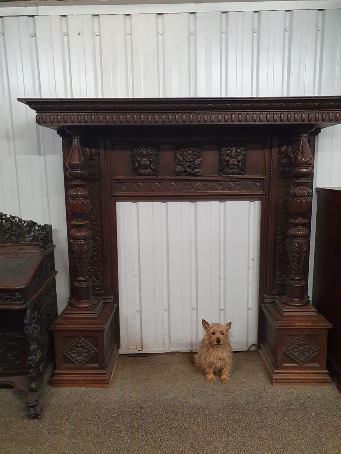 Antique Good Large Antique Fire Surround 