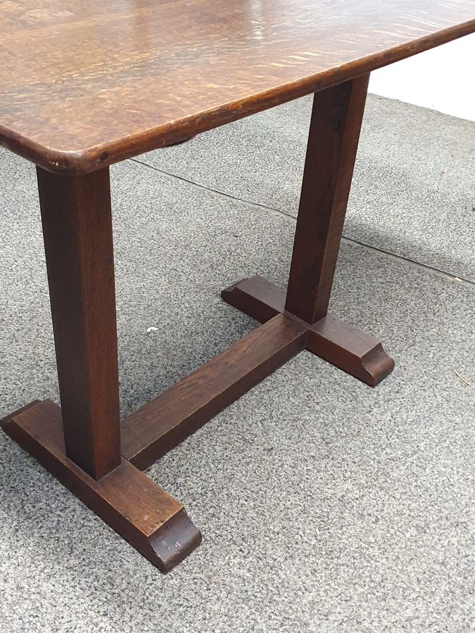 Antique Good Antique Oak Side Writing Hall Refectory Table