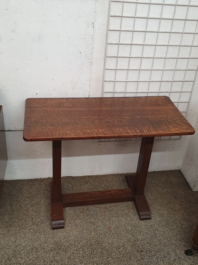 Antique Good Antique Oak Side Writing Hall Refectory Table