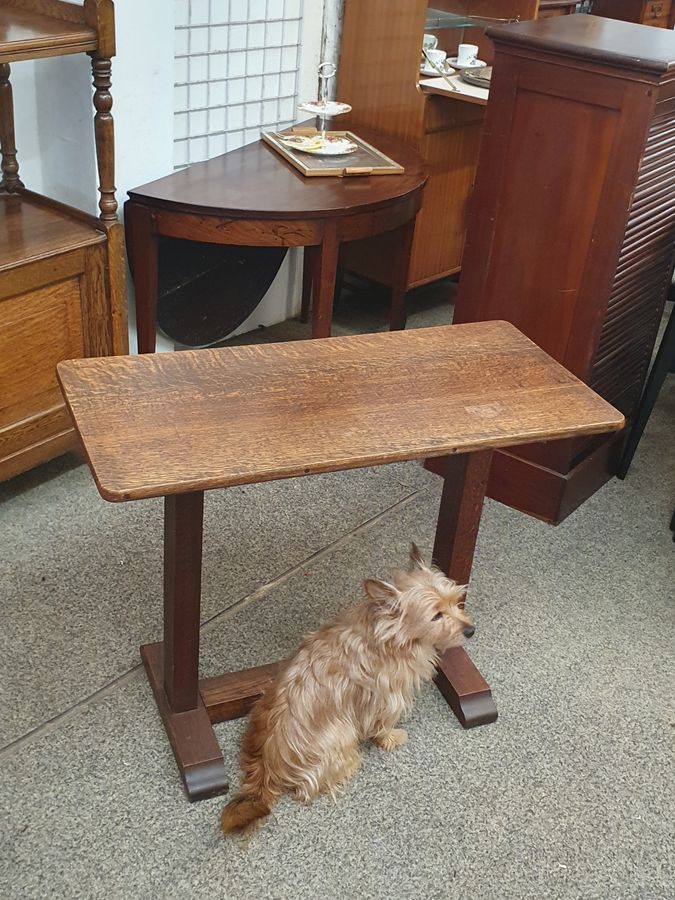 Antique Good Antique Oak Side Writing Hall Refectory Table