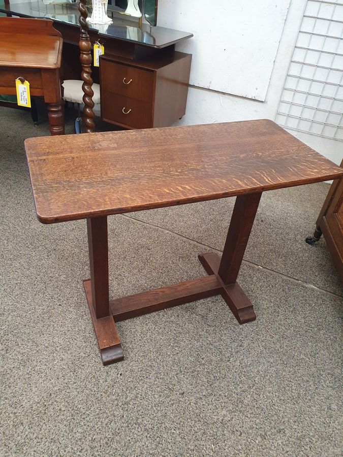 Antique Good Antique Oak Side Writing Hall Refectory Table