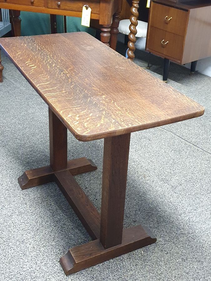 Antique Good Antique Oak Side Writing Hall Refectory Table