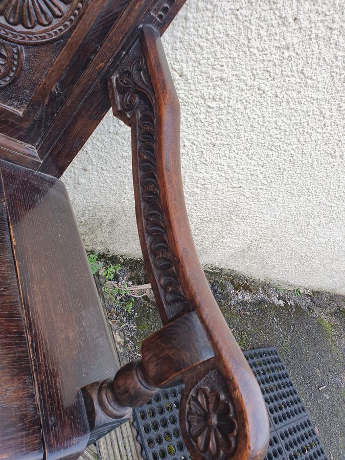 Antique Good Antique Hall Seat Settle Bench 