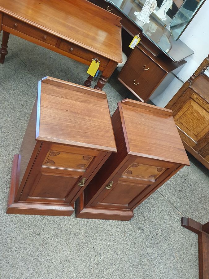 Good Antique Pair of Bedside Table Cabinet's