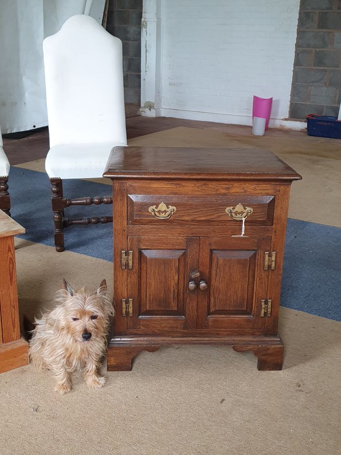 Antique Small 20thC Antique Style Cabinet Side Table