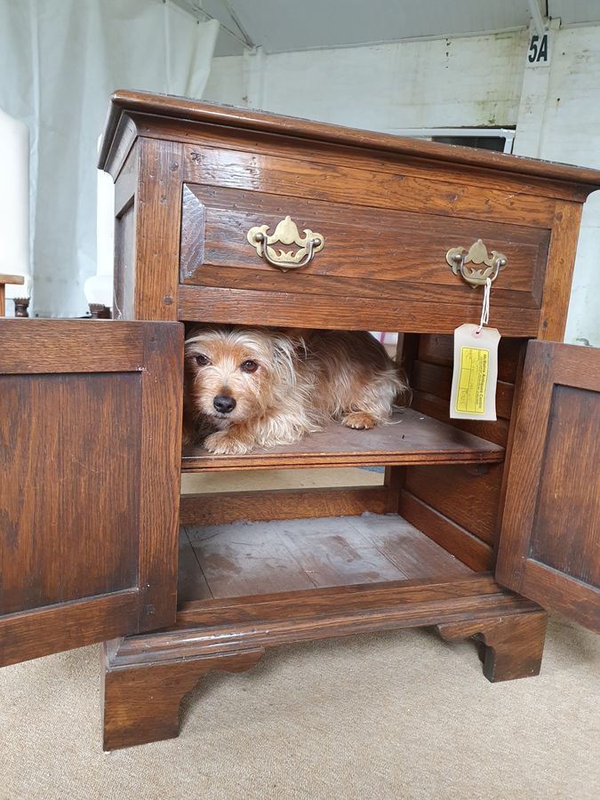 Antique Small 20thC Antique Style Cabinet Side Table