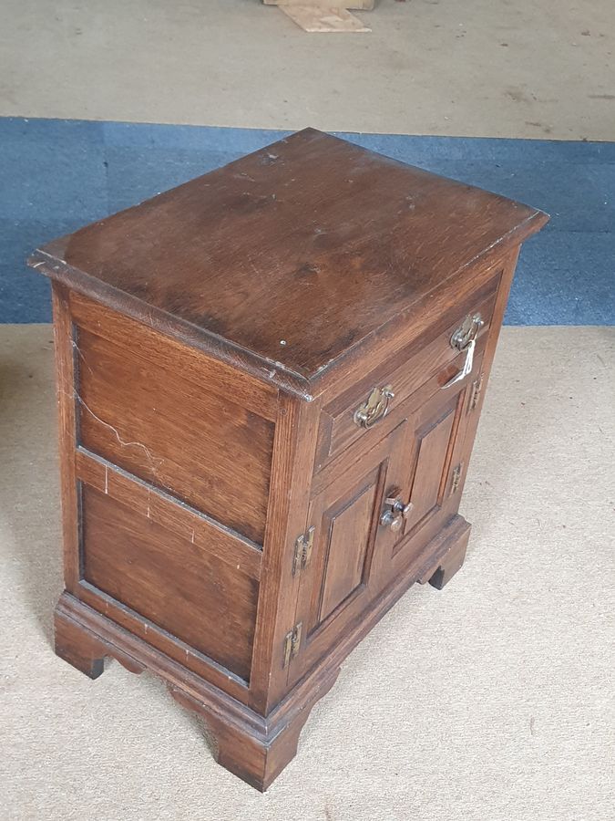 Antique Small 20thC Antique Style Cabinet Side Table