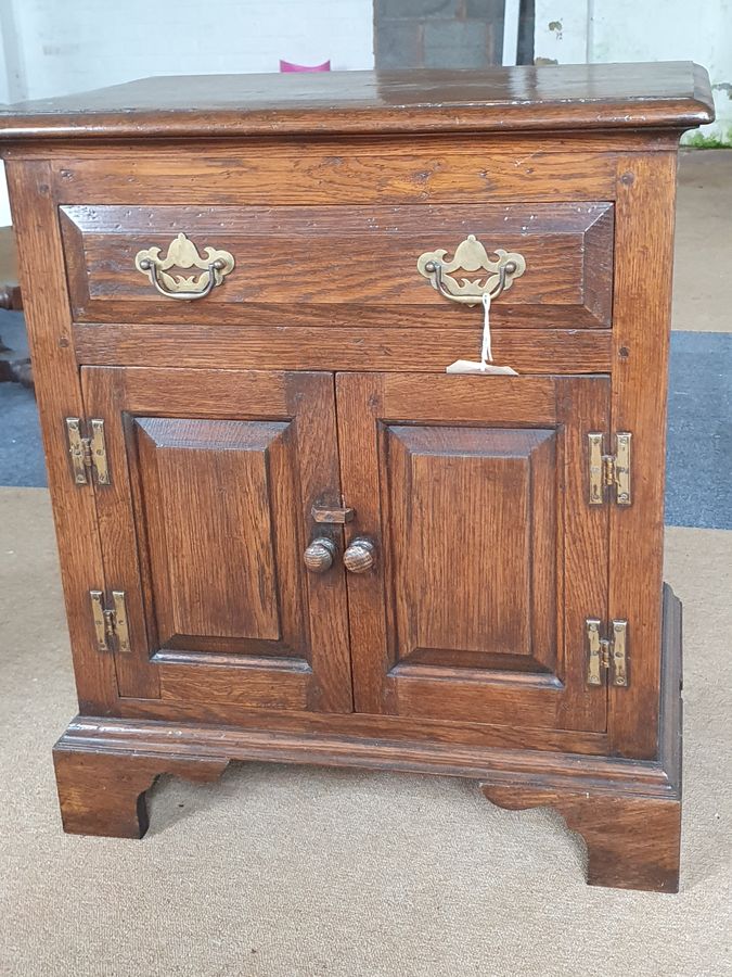 Antique Small 20thC Antique Style Cabinet Side Table