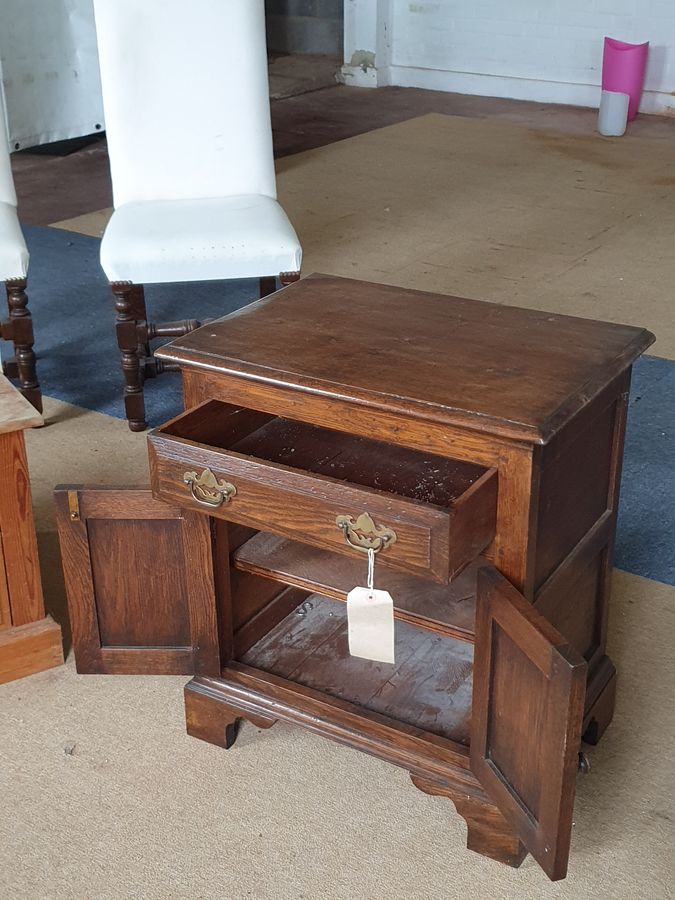 Antique Small 20thC Antique Style Cabinet Side Table