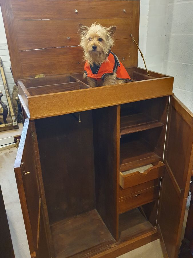 Antique Small Antique Oak Wardrobe 