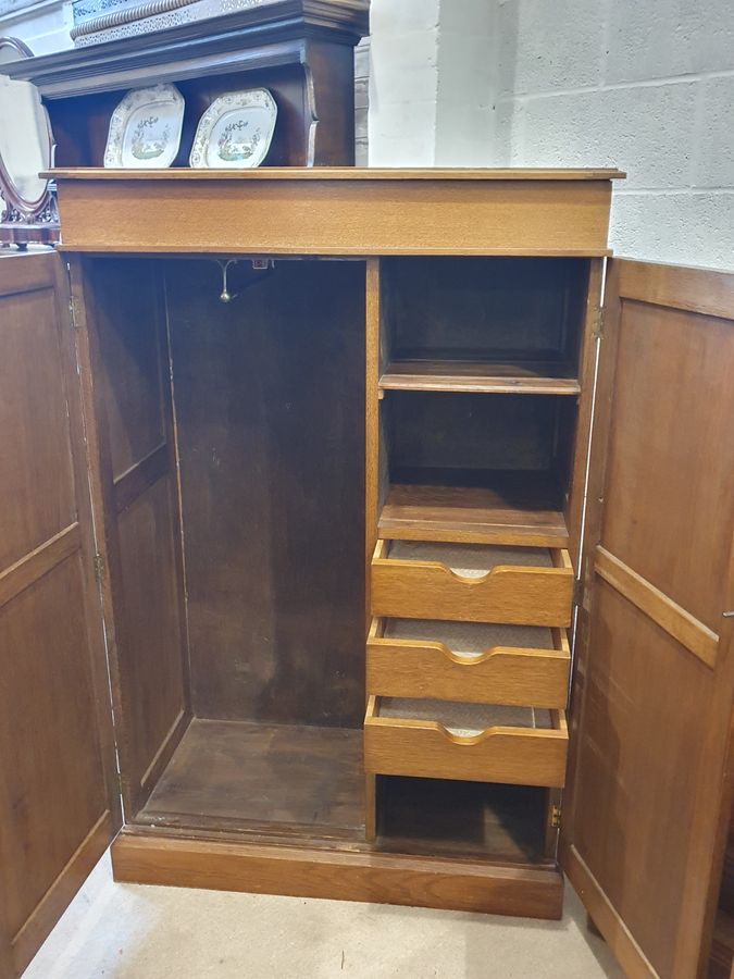 Antique Small Antique Oak Wardrobe 