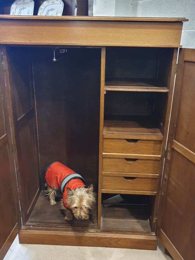 Antique Small Antique Oak Wardrobe 