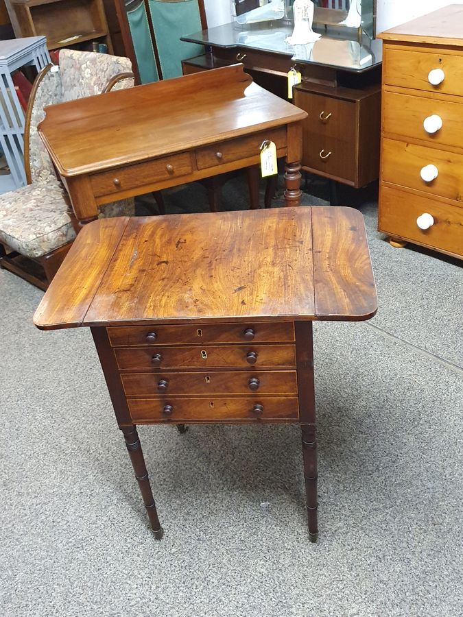 Antique Mini Pembroke Side Lamp Table