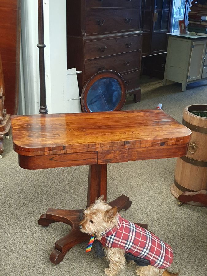 Antique Antique 19thC Rosewood Games Card Side Table 