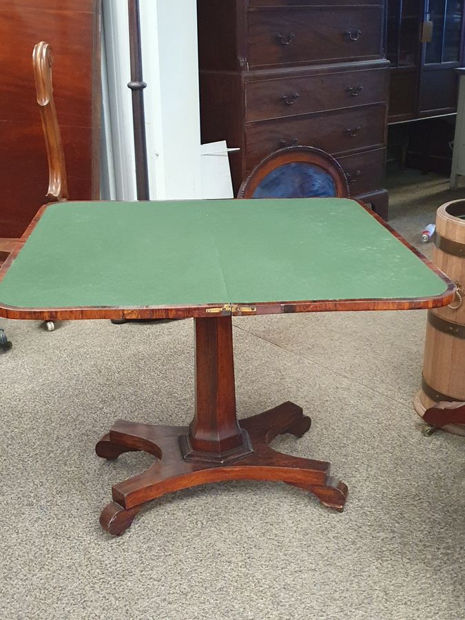 Antique Antique 19thC Rosewood Games Card Side Table 