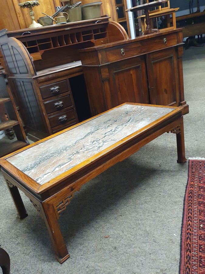 Good Antique Marble Top Coffee Table