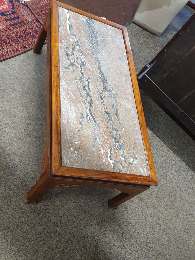 Antique Good Antique Marble Top Coffee Table 