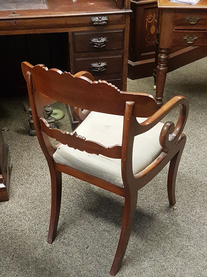 Antique Good Antique Scroll Armchair Chair