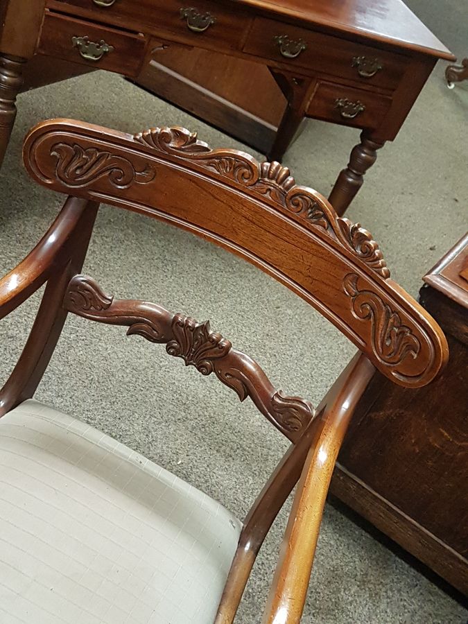 Antique Good Antique Scroll Armchair Chair