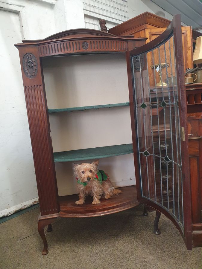 Antique Antique Edwardian Display Cabinet 