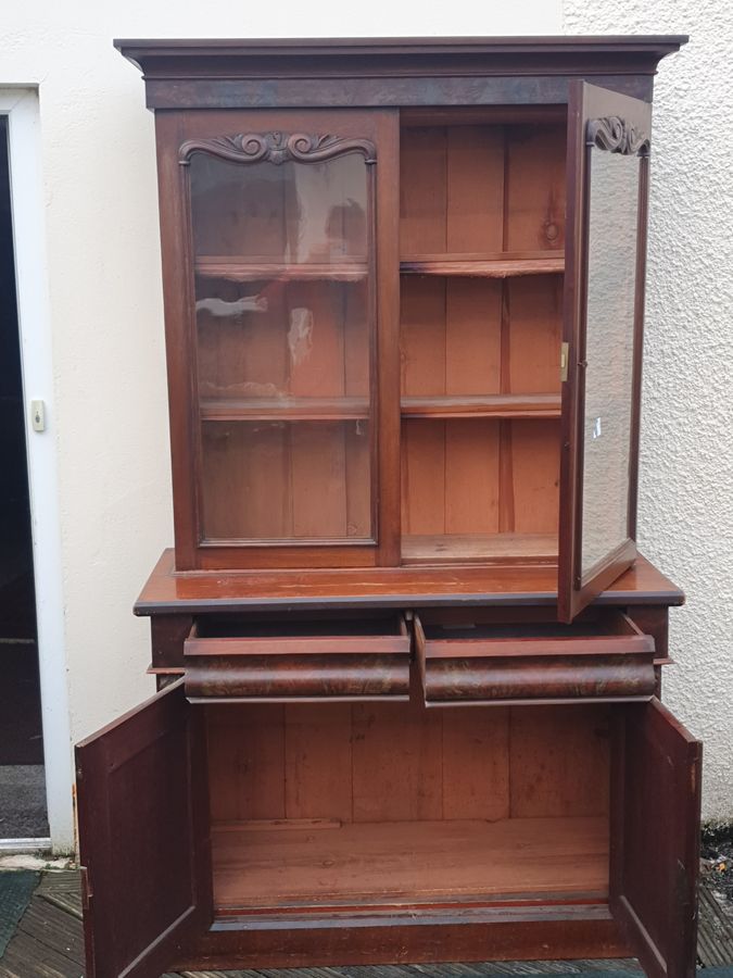 Antique Good Antique Victorian Bookcase 