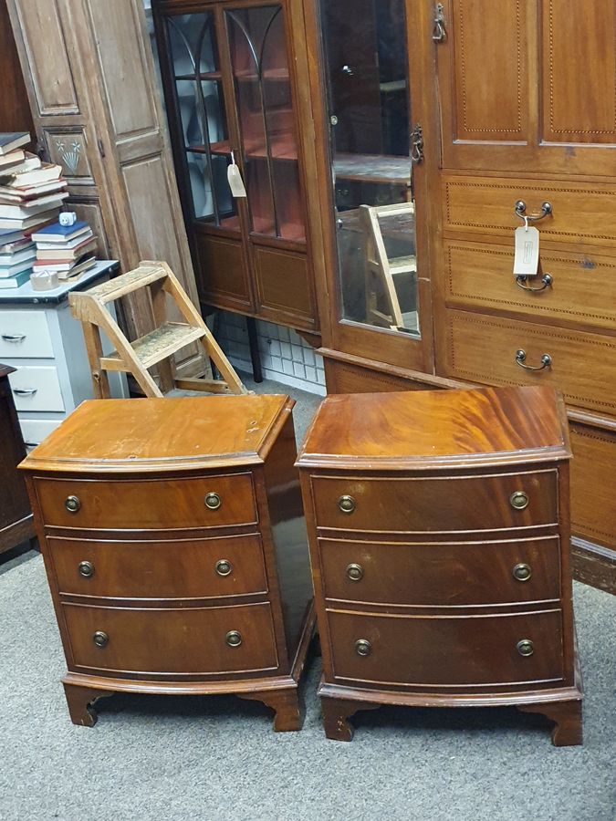 Small Pair of 1920's Chest of Drawers Bedside Tables