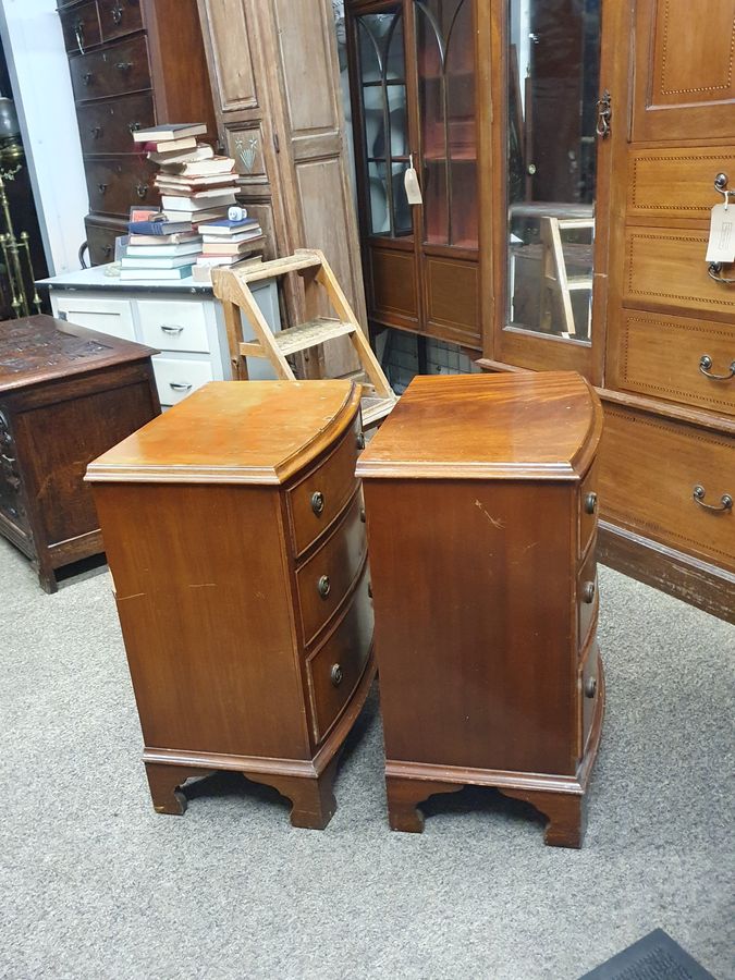 Antique Small Pair of 1920's Chest of Drawers Bedside Tables