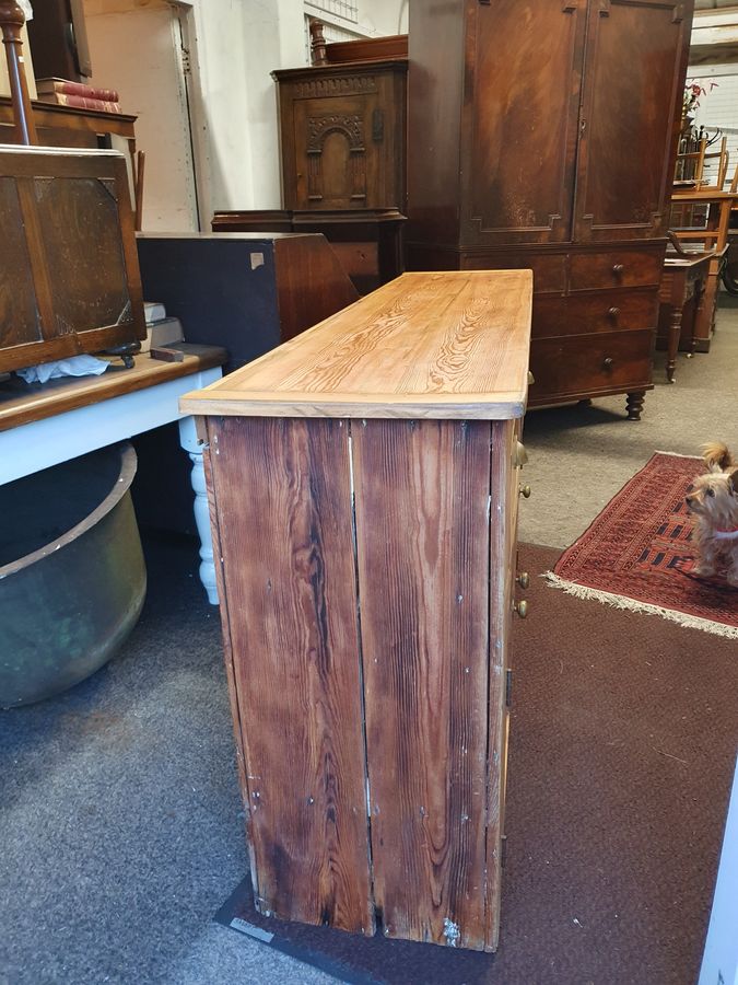 Antique Antique Pine Dresser Base Sideboard 