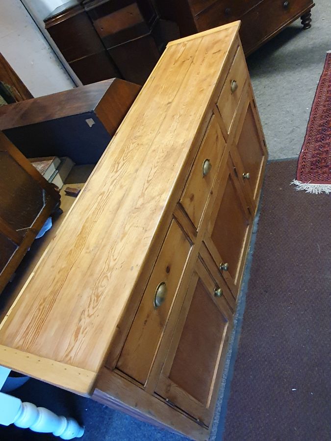 Antique Antique Pine Dresser Base Sideboard 